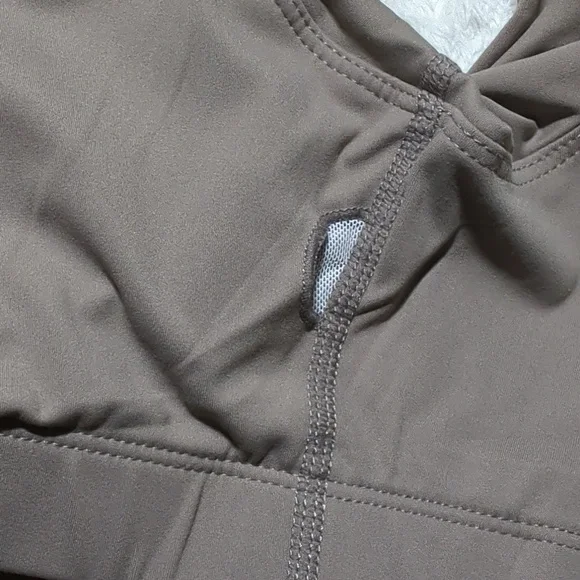 Fawnfit Long Length Lift Tank 2.0 With Built-In Bra In Taupe - Picture 7 of 7